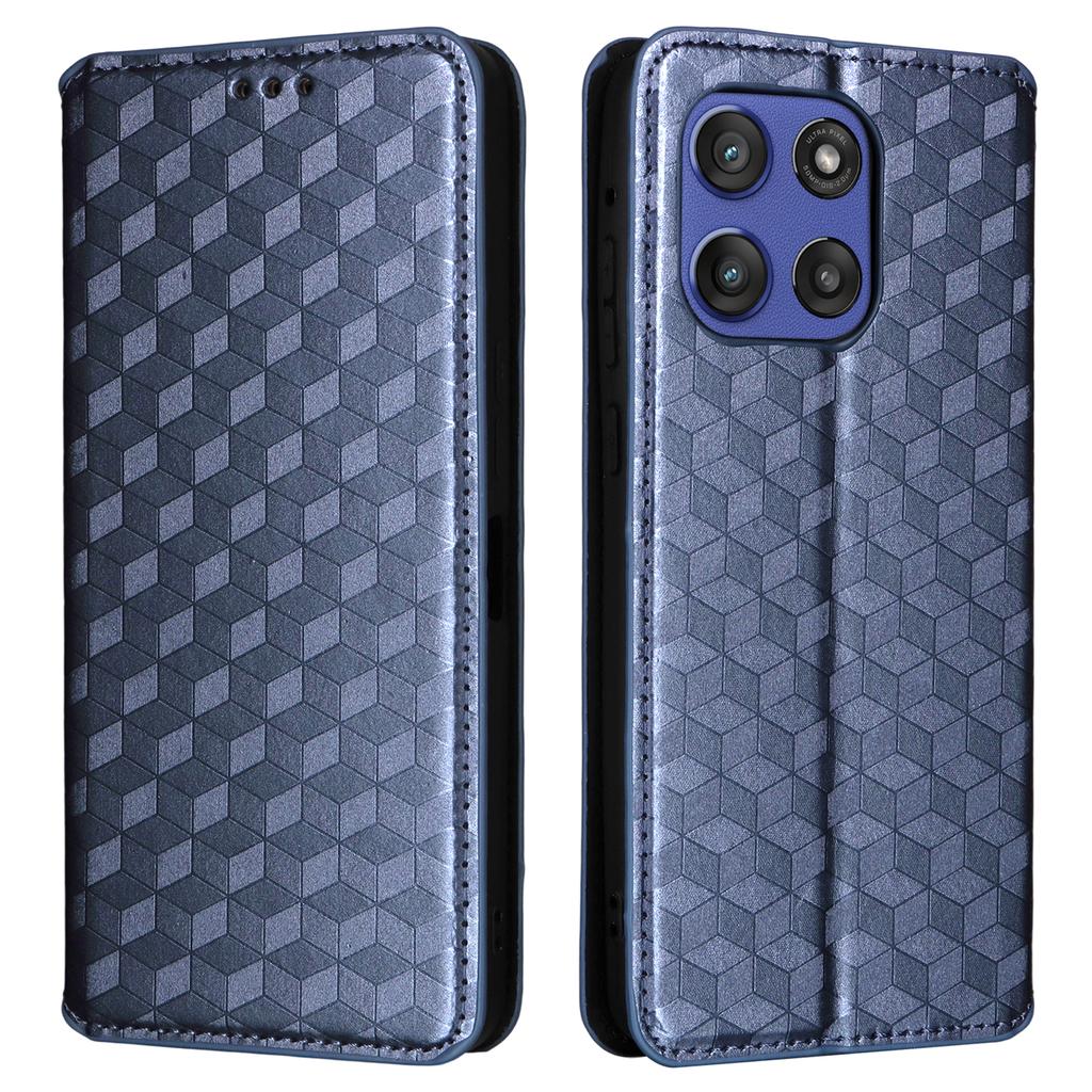 For Motorola Edge 60 Stylus 5G/Moto G Stylus 5G (2025) Case Wallet Rhombus Imprinted Leather Phone Cover