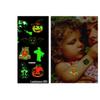 Children's Halloween Pumpkin Glow-in-the-Dark Cartoon Temporary Tattoo Stickers