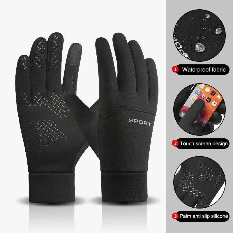 Touchscreen Rutschfeste Vollfingerhandschuhe Unisex Outdoor Winddicht Wasserdicht Skifahren Radfahren Sport Warme Handschuhe Männer und Frauen
