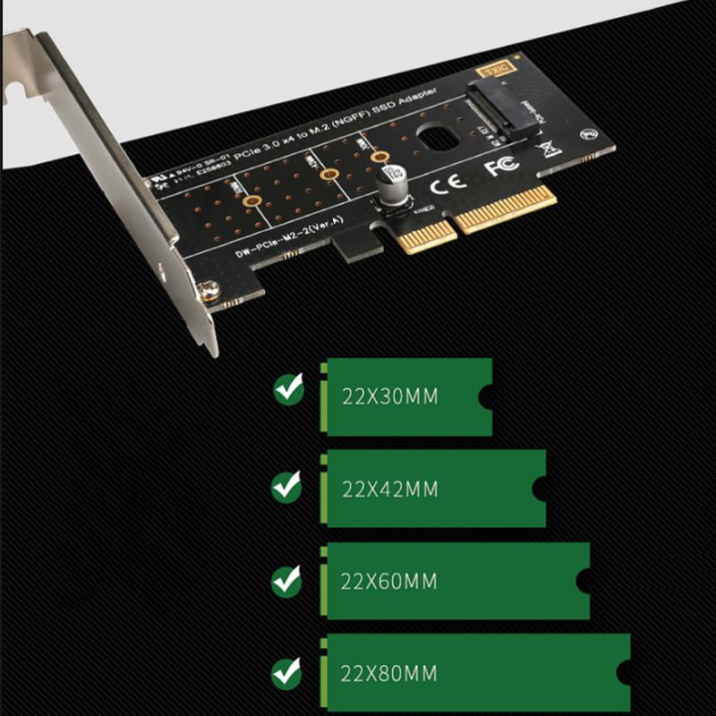 1Pcs Pci-Express To M.2 Solid State Drive Extend Adapter Pcie X1 X4 To M.2 Nvme Converter Card For 2230 2242 2260 2280 Ssd