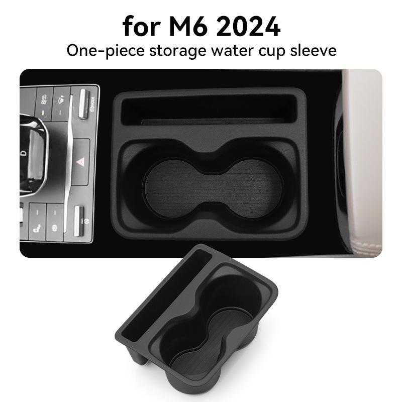 For BYD M6 2024-2025 central control water cup cover protection non-slip pad, special for automotive supplies
