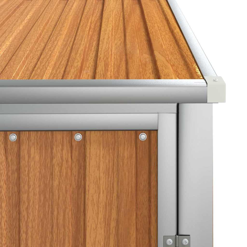 Vidaxl Garden Shed, Brown, 88X89X161 Cm, Galvanized Steel