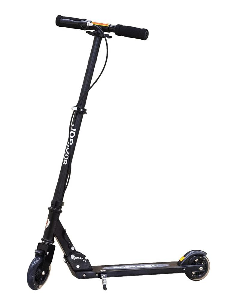 JD RAZOR Kickboard with Hand Illuminated LED Height For Adults and Great Easy to Load Capacity 90kg MS-205RB-St Stand, Brake, Wheels, Adjustable,