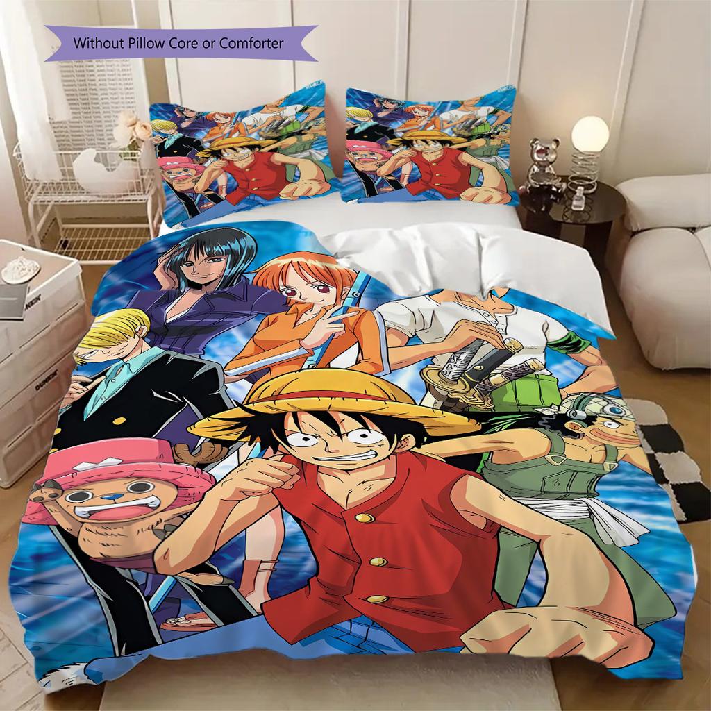 Anime One Piece Soft Comfortable Duvet Cover, Children's Bedding Set Gift, Various Sizes Available LXR175