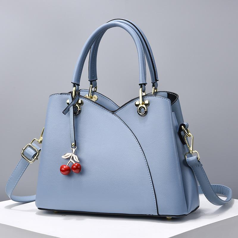 Solid color handbag large capacity women's bag new fashion versatile messenger bag