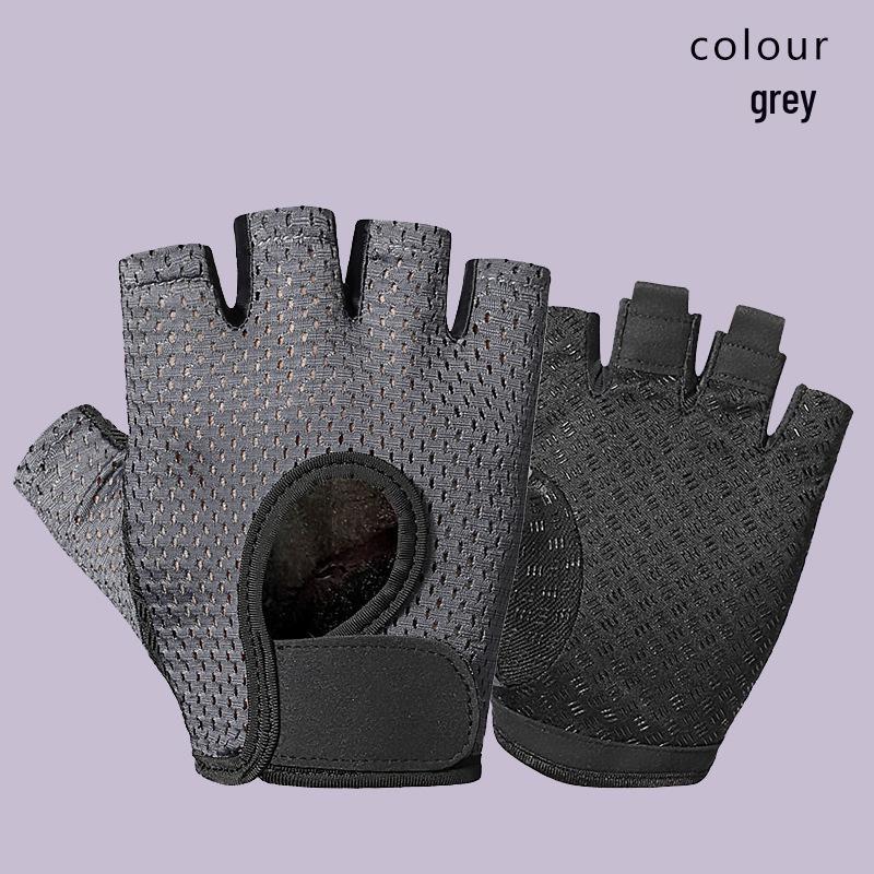 Ademende Mesh Halve Vinger Fitnesshandschoenen voor Mannen & Vrouwen - Antislip, Anti-Eelt, Ideaal voor Gym, Yoga, Fietsen en Sport