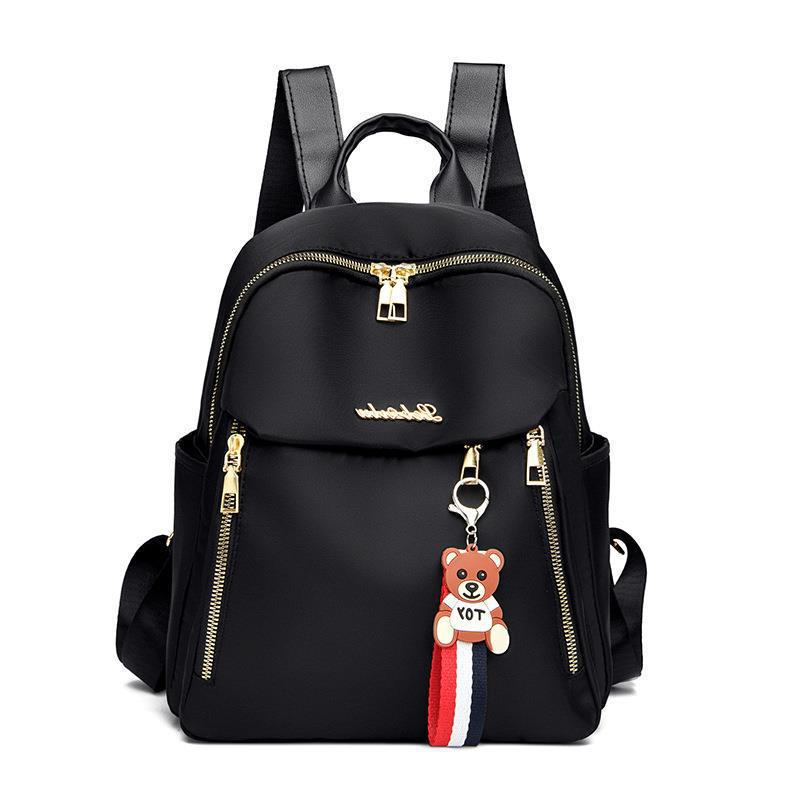 

Женский модный рюкзак большой вместимости из ткани Оксфорд чёрный