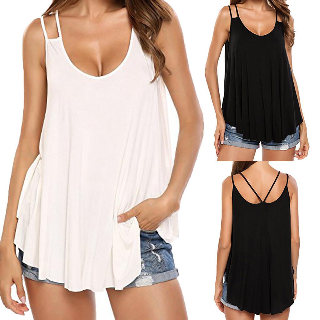 

Женская повседневная блузка без рукавов с V-образным вырезом и открытой спиной, топы, одежда