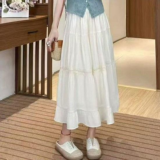 2026 Summer Women s Elegant Slim Denim Top & Mesh Skirt Two-Piece Set L (55-60 kg)
