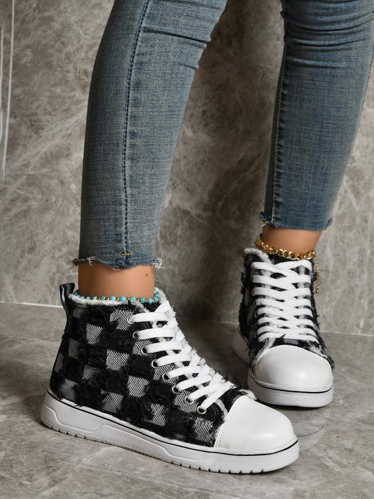 Women's Shoes Round Head Lace Sponge Sole Vulcanized Shoes for Women New Breathable Sports Shoes for Women Casual Shoes