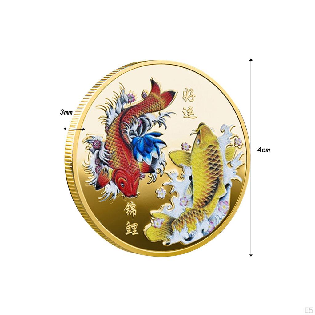 Koi Fish Lucky Coin Lottery Ticket Scratcher Tool Chinese Symbol Business Gifts