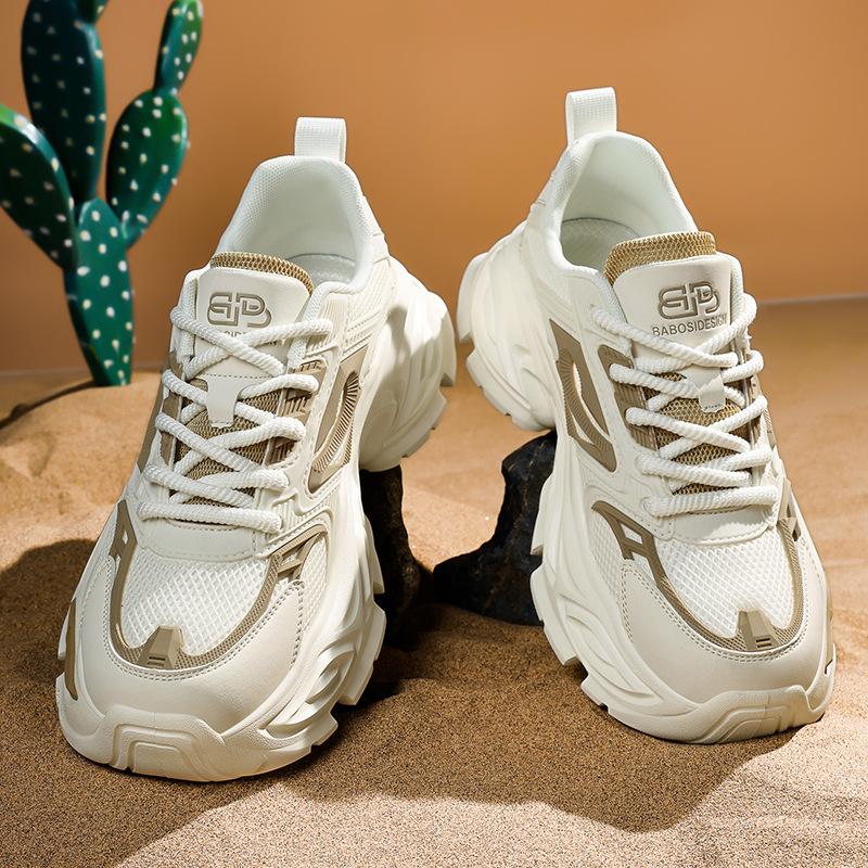 Retro Thick-soled Heightening Mecha Student Non-slip and Wear-resistant Running Shoes Thick-soled Sports Shoes