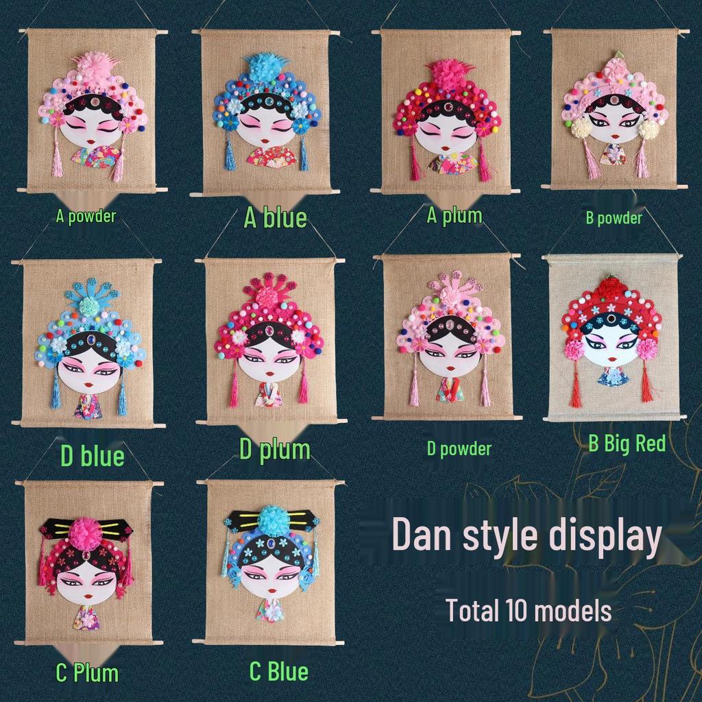 Dziecięcy Zestaw do Samodzielnego Tworzenia Masek Opery Pekińskiej: Rękodzieło na powrót do szkoły z tutorialem