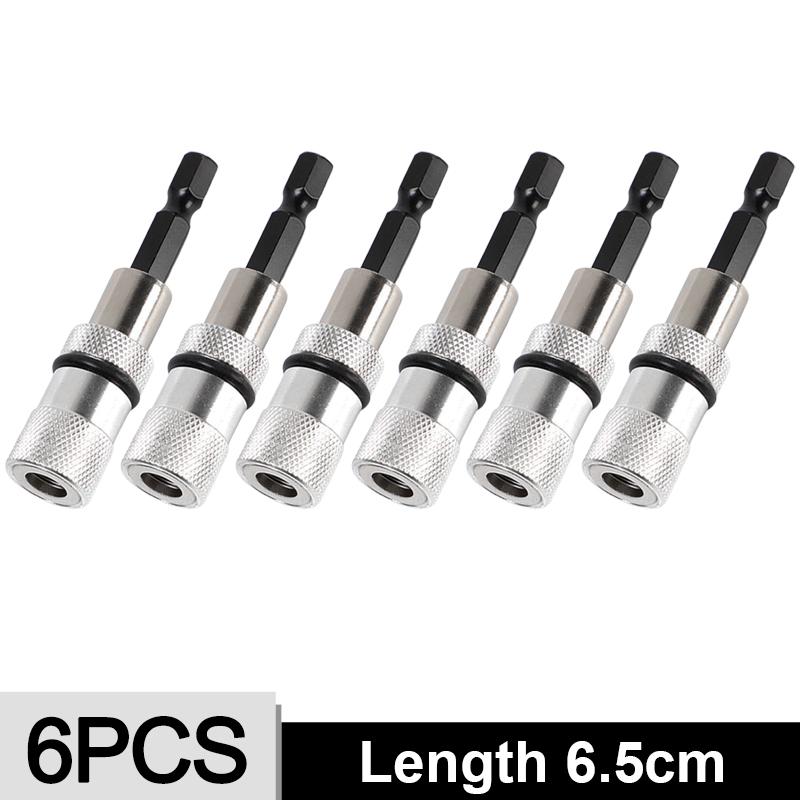 1/6x Hex Shank Magnetic Screwdriver Bit Holder Adjustable Screw Depth Extension Bar 1/4 Inch Power Drill DIY Tool Quick Release