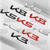 1Pc Car Badges For K8 K5 K3 Sportage Forte Cerato RIO Rear Trunk Emblem Metal 3D Stickers Body Decals Lettering Decor Styling