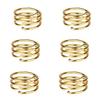 12 Stück Serviettenring Spirale Waschbar Dekorativ Metall Serviettenhalter Ring für Hochzeitsfeier Bankett