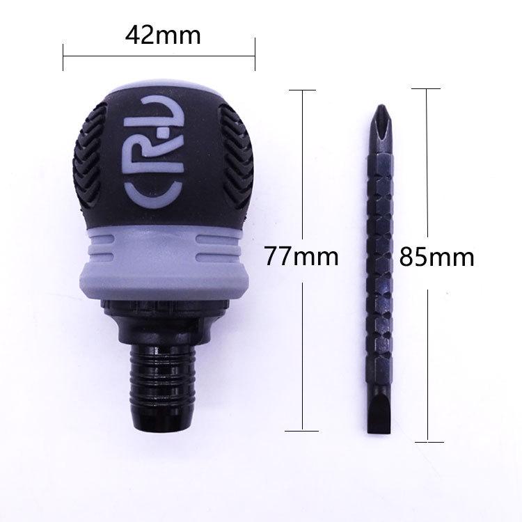 Compact Telescopic Dual-Use Screwdriver: Multi-functional Phillips & Flathead, Bi-directional, Fast, Labor-Saving Ratchet Screwdriver