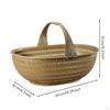 Hand Basket Imitation Bamboo Woven Thick Organizer Bin Red M