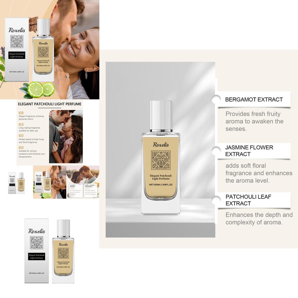 Elegant Patchouli Perfume Travel Size Fresh Fragrance Delicate Alluring Scent Spray