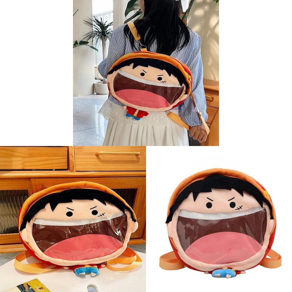 One Piece Monkey D Luffy Plush Backpack For Daily Use With Storage And Comfortable Straps