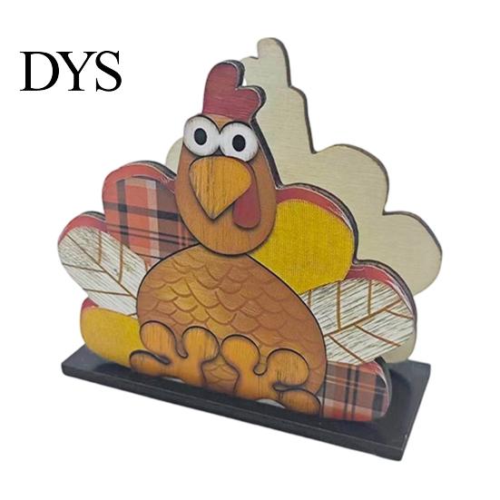 Decorative Tissue Storage for Countertop Thanksgiving Solid Wood Napkin Holder, Fall Harvest Gnome Scarecrow Turkey Table Decor Dispenser, Waterproof