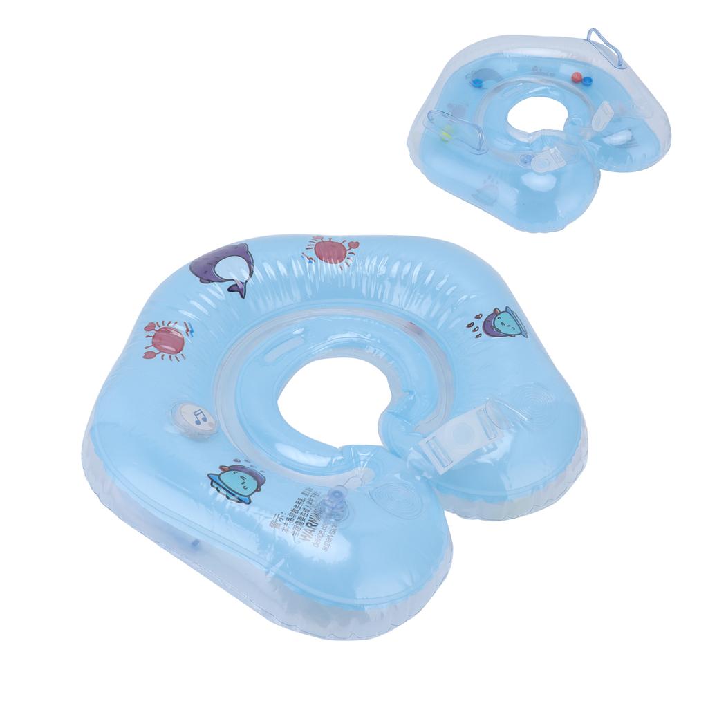 Newborn Swimming Ring Inflatable Floating Collar Baby Swimming Pool Toy for 0?18 Month BabyBlue
