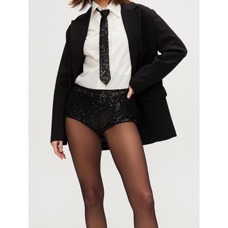 Sequin Three-Point Slim Fit Booty Shorts - 2025 European & American Spring Fashion
