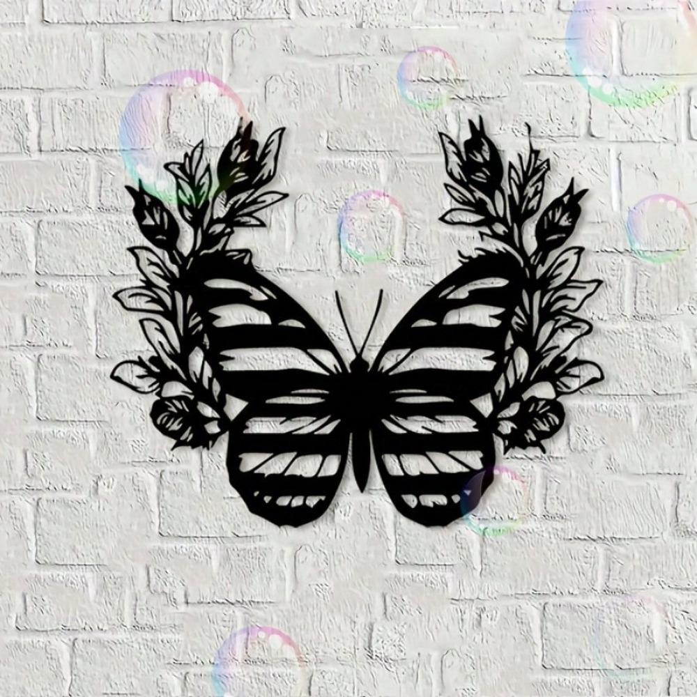 Retro Iron Butterfly Wall Decor, Metal Art for Independence Day, Memorial Day, Christmas, New Year, Housewarming Gift
