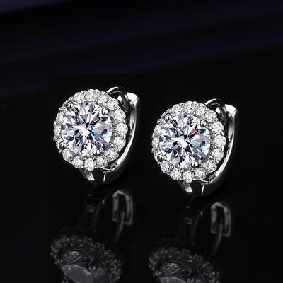 Nuovi Orecchini in Moissanite Imitazione da Un Carato: Orecchini Ipoallergenici ed Eleganti per Donna