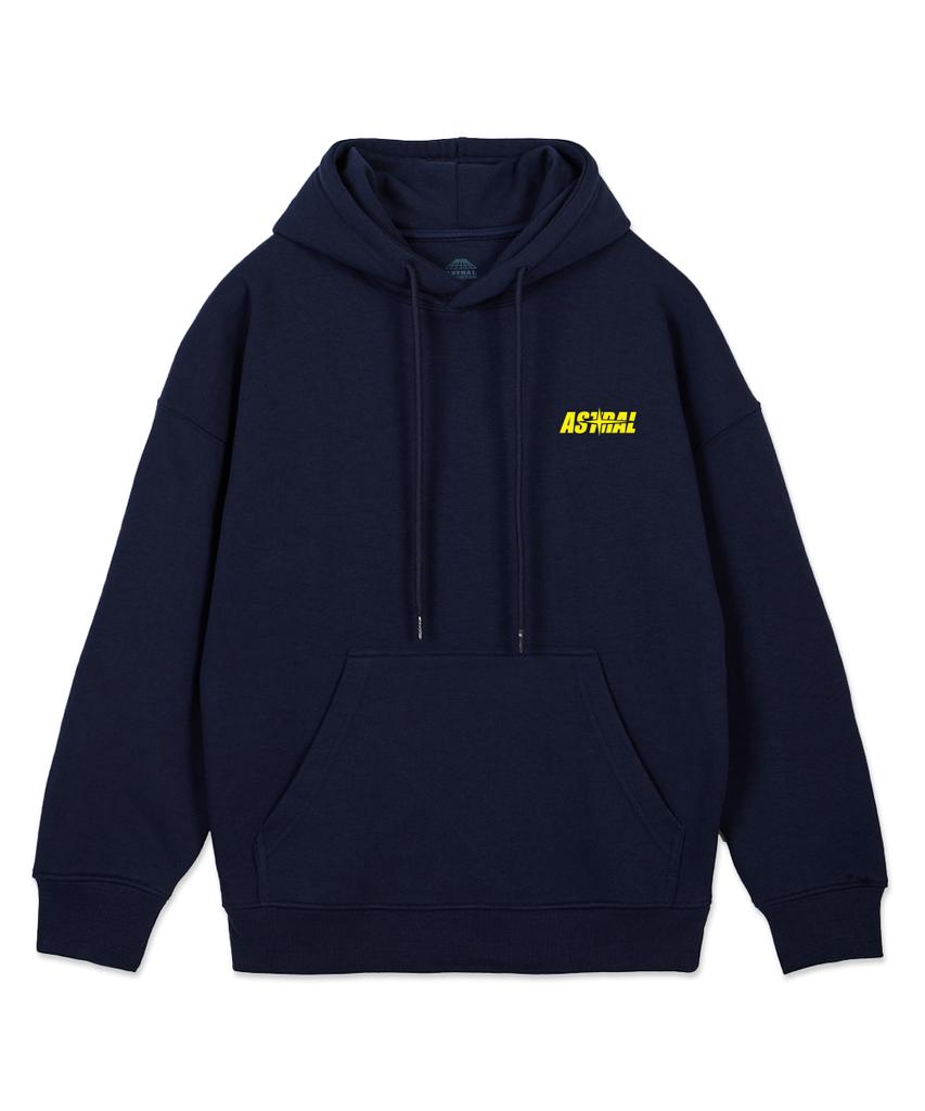 Astral Star Oversized Wide Shoulder Hoodie_Navy