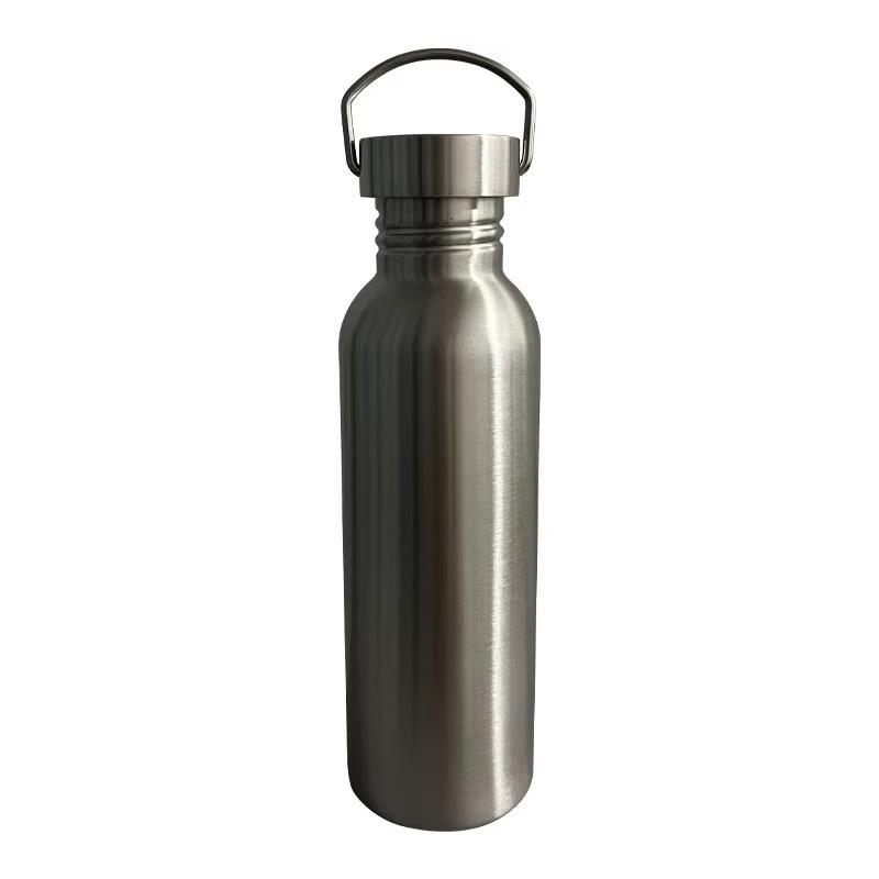 304 Stainless Steel Thickened Sports Water Cup - Single Layer, Non-Insulated, Free Engraving