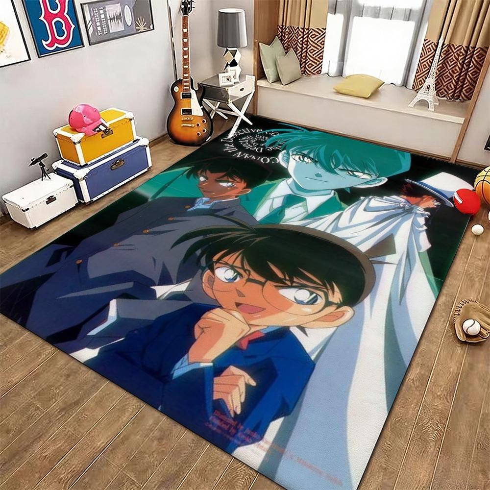 Detective Conan Anime Mystery Think Detective Conan Anime Mystery Theme Rug Soft Nonslip Carpet For Entryway Hallway Balcony Home Decor