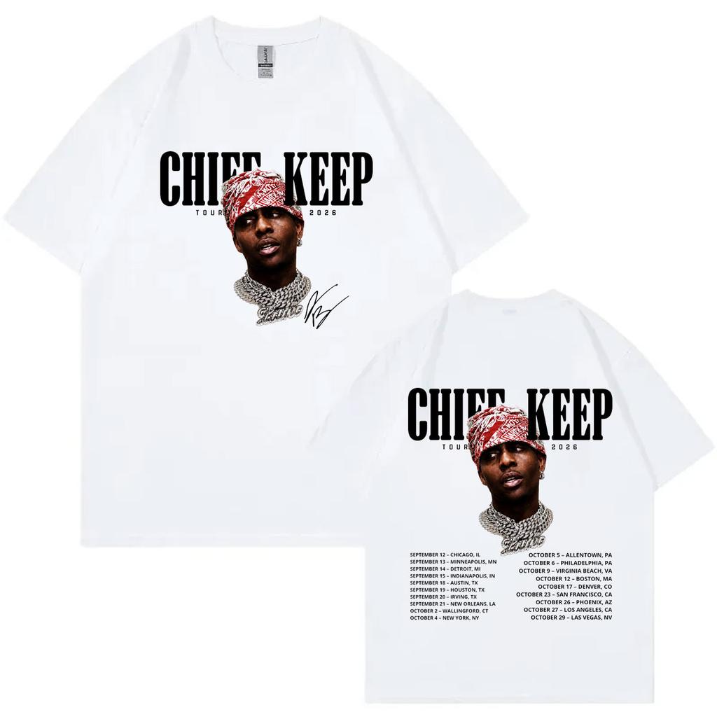 Rapper Chief Keef Tour 2026 Merch T ShirtUnisex Fashion Vintage Short Sleeve T-shirts High Quality Cotton Oversized T-shirt