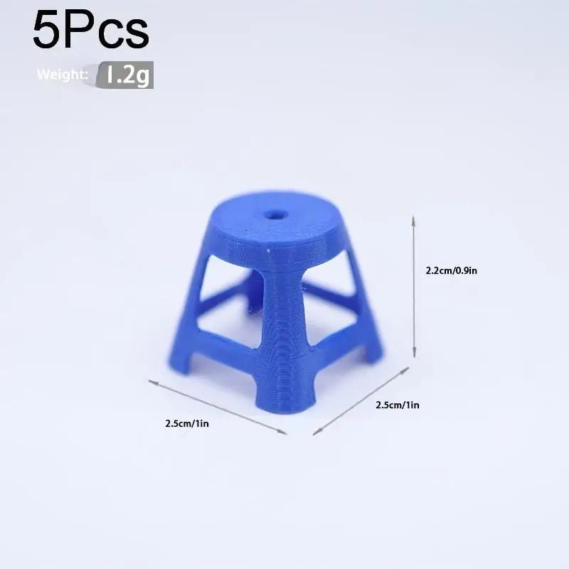 5Pcs/Set Dollhouse Miniature Plastic Stools Model Mini Simulation Chairs Ornaments Dolls House Decor Pretend Play Toy For Kids