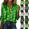 Women's Shirt Blouse Print Button Long Sleeve Casual Basic Shirt Collar Regular Top