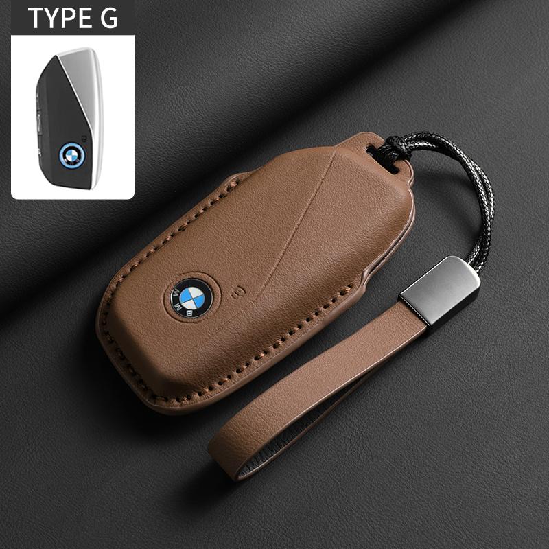 Heiß 2025 Mode Vollklapp Leder Auto Schlüsselhülle Schlüsselanhänger Schlüssel Schutzhülle Für BMW 7er Serie G07 G09 G70 G81 XM U06 M3 2023 X1 X7 iX i7 I2
