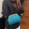 Women's bag fashion fold gradual change color clip women's shell bag dinner bag commuter versatile shoulder messenger bag