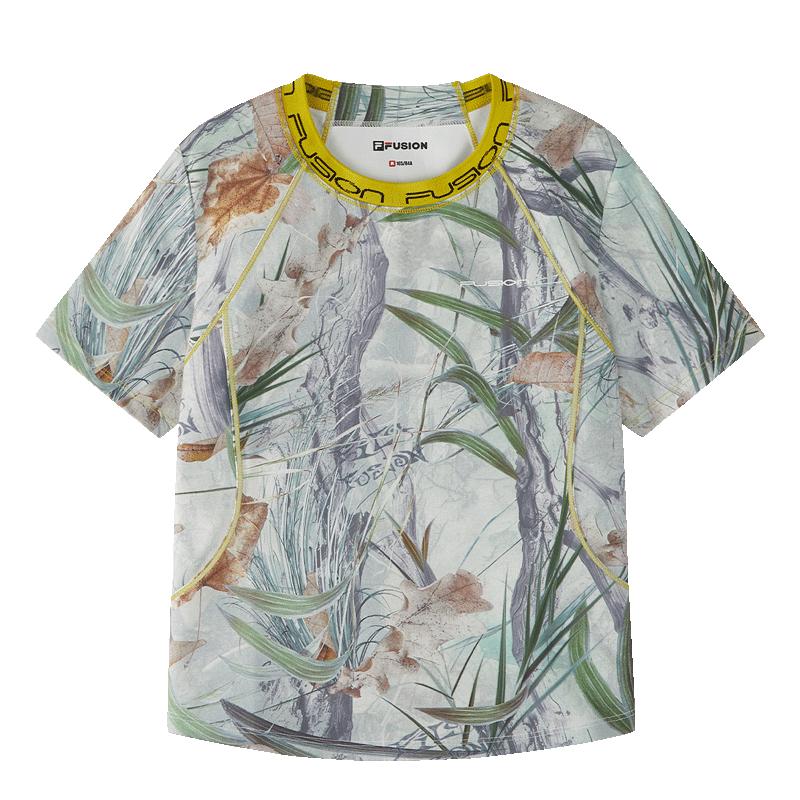 FILA Women s Print Knitted Short Sleeve T-Shirt M
