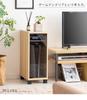 Miyatake Seisakujyo REGABO Game PS5 Width 25 X Depth 35 X Height 63 Glass Neatly Stores Game Brown Rack, Compatible, Cm, Door, Consoles, GRK-004BR,