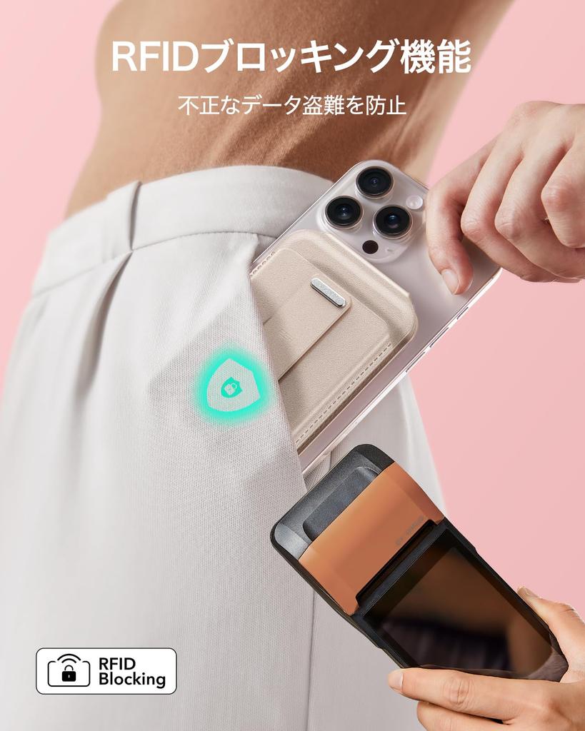 New Aura MagSafe Card Case with Increased Storage 5 Card RFID Smartphone MagSafe Adjustable Compatible with iPhone and Google Pixel 10 Series