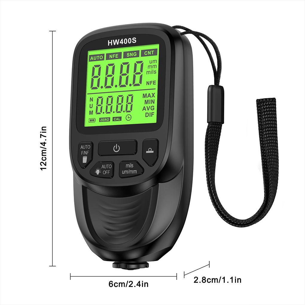 High-precision Car Paint Thickness Gauge For Metal Coatings Detection Thickness Gauges Are Used Black