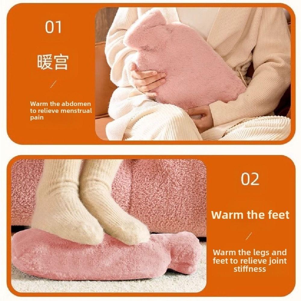 Removable Warm Water Bag Leak-proof Hand Warmers Portable Hot Water Bottles  Belly