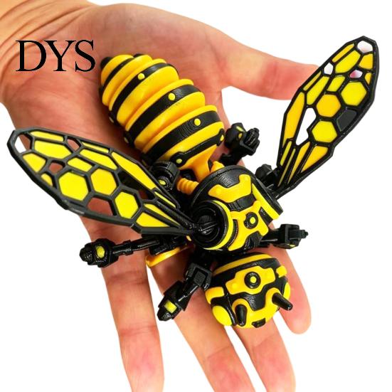 Desktop-Ornament für das Büro, Gelenkige Bienenstatue, 3D-gedruckte bewegliche Gelenke Insektenfigur, Auto-Roboter Armaturenbrett und Schreibtisch-Dekoration, Leichtgewicht