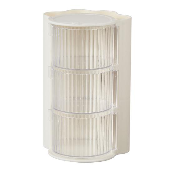 Makeup Brush Holder With Lid Clear Rotating Cosmetic Tool Organizer For Vanity