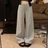 Loose Casual Pants Women Drawstring Wide Leg Pants Fashion Straight Leg Pants  Gym