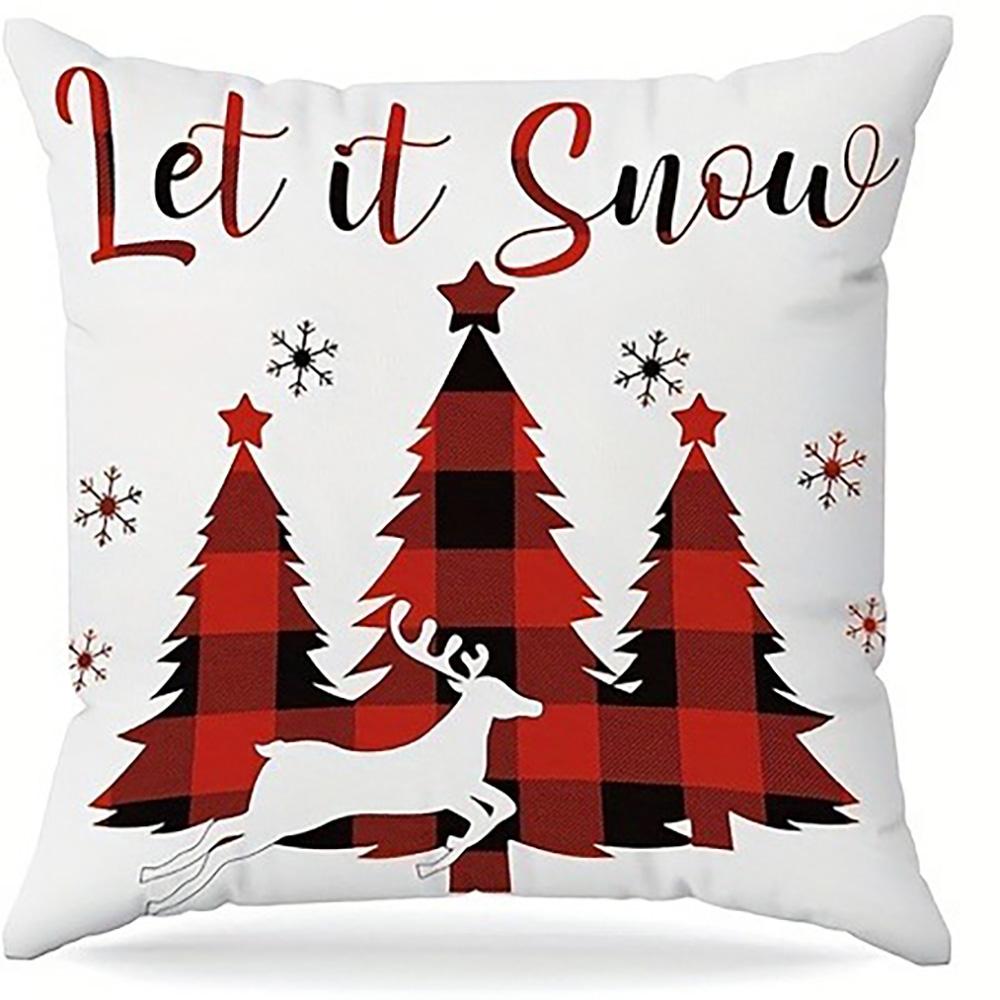 Festive Christmas Pillowcases: Baby It's Cold Out Side, Believe in The Magic, Let it Snow, Merry Christmas home room decoration