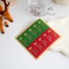 50pcs Vintage Christmas Sealing Stickers,Golden Foil Merry ChristmasTree Designs In Green,Red-Self-Adhesive Kraft Paper Labels