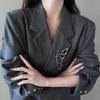 Black Butterfly Tassel Female Ins Sweet and Cool Style, High-end Temperament, Versatile and Fashionable Brooch