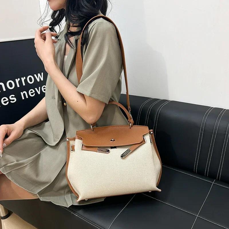 

Сумки на плечо из искусственной кожи с внутренним отделением на молнии, контрастные цвета, высококачественные сумки для женщин, трендовые женские сумки