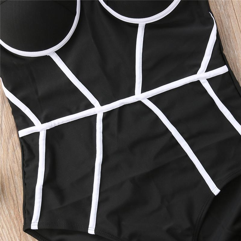 Costum de baie întreg push-up fără bretele pentru femei, negru peticit, costum de baie body, vară, doamnă, vacanță, îmbrăcăminte de plajă, costume de baie